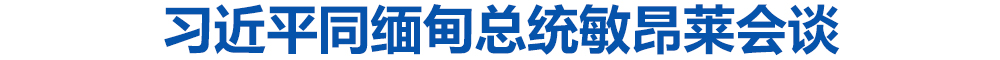 习近平同缅甸总统敏昂莱会谈